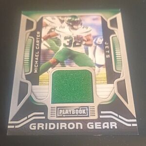 Michael Carter 2021 Panini  Authentic Memorabilia Football Card New York Jets Rb